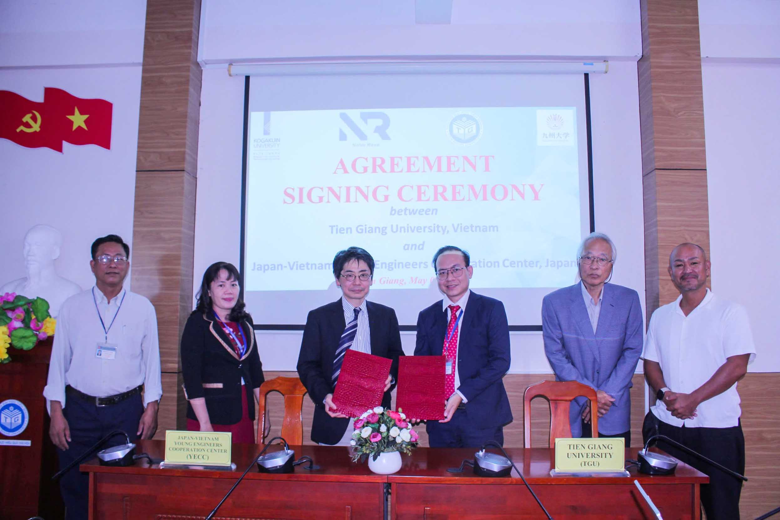 Trường Đại học Tiền Giang ký kết thỏa thuận thực hiện dự án nghiên cứu khoa học với Trung tâm Hợp tác kỹ sư trẻ Nhật Bản - Việt Nam