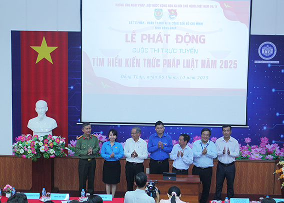 Đồng Tháp phát động cuộc thi trực tuyến “Tìm hiểu kiến thức pháp luật” năm 2025