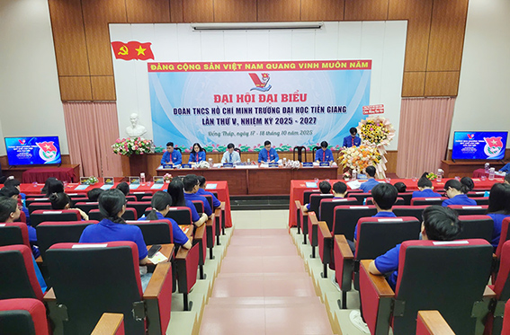 Đại hội Đại biểu Đoàn TNCS Hồ Chí Minh Trường Đại học Tiền Giang lần thứ V, nhiệm kỳ 2025 – 2027