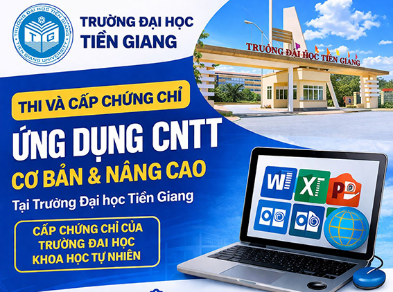 Thông báo về việc phối hợp tổ chức thi cấp Chứng chỉ Ứng dụng CNTT Trình độ cơ bản, nâng cao Khóa 27