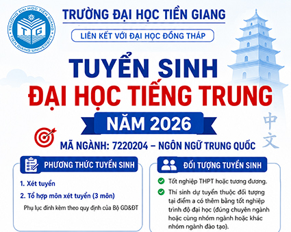 Thông báo tuyển sinh lớp Đại học Ngôn ngữ Trung Quốc hệ Vừa làm vừa học năm 2026