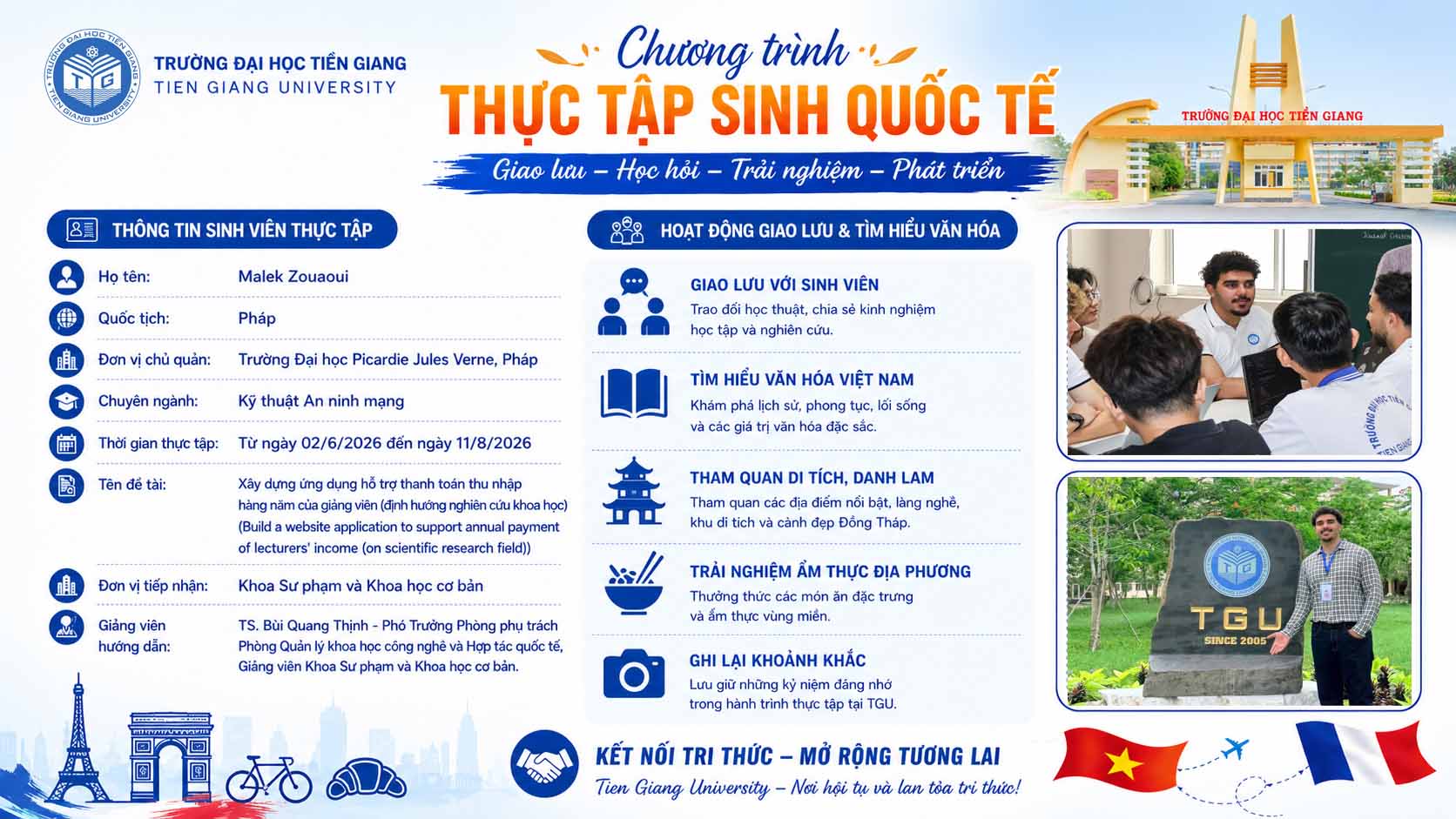 Sinh viên Pháp tích cực tham gia nghiên cứu và trải nghiệm văn hóa ...