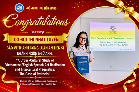 Giảng viên Trường Đại học Tiền Giang bảo vệ thành công luận án tiến sĩ tại Cộng hòa Séc