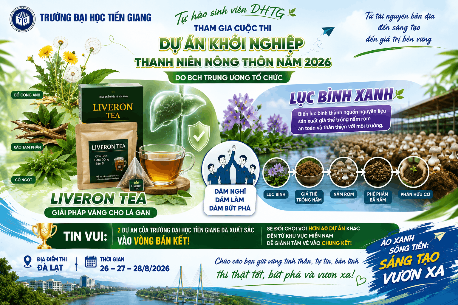 Từ giảng đường đến sân chơi khởi nghiệp: Sinh viên Trường Đại học Tiền Giang dám nghĩ, dám làm