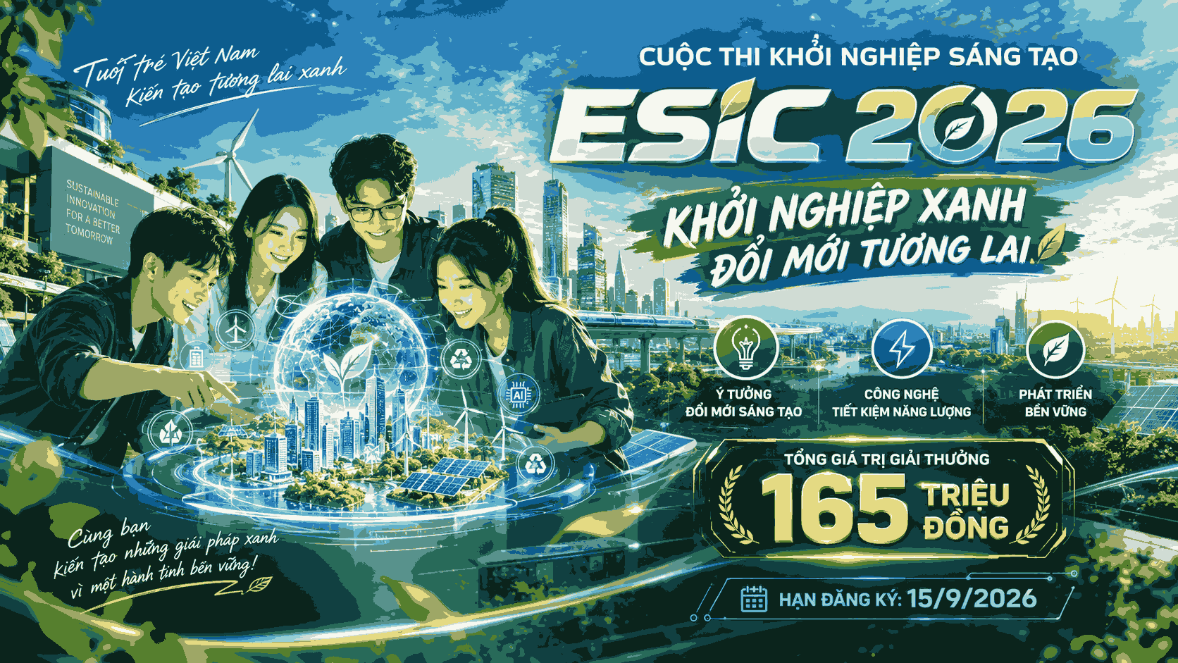 Khơi dậy tinh thần khởi nghiệp xanh từ Cuộc thi ESIC 2026