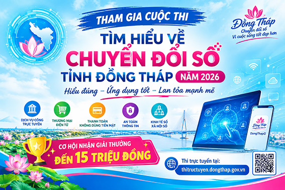 Viên chức, sinh viên Trường ĐH Tiền Giang: Hưởng ứng cuộc thi “Tìm hiểu về chuyển đổi số tỉnh Đồng Tháp” năm 2026
