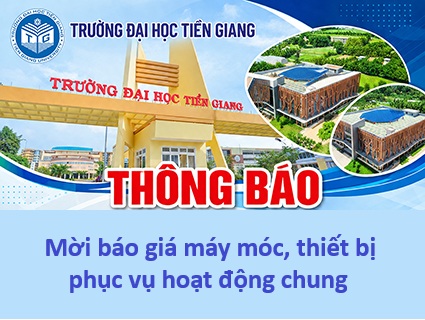 Thông báo mời báo giá máy móc, thiết bị phục vụ hoạt động chung