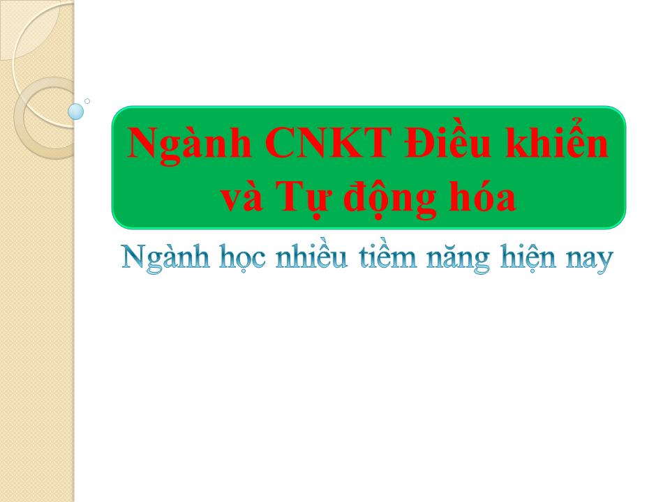 ĐH CNKT ĐIỀU KHIỂN VÀ TỰ ĐỘNG HÓA