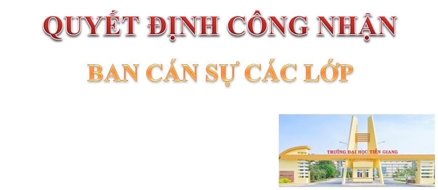 Quyết định về việc công nhận Ban cán sự các lớp
