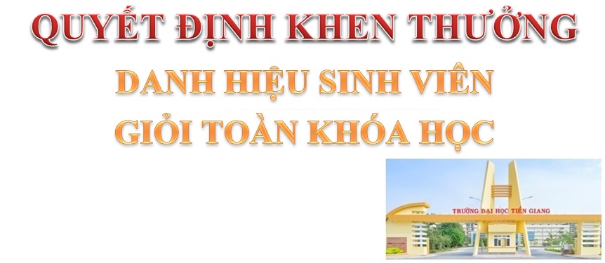 Quyết định về việc khen sinh viên đạt danh hiệu Sinh viên Giỏi toàn khóa học