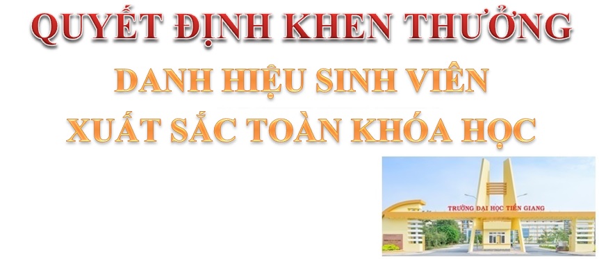 Quyết định về việc khen thưởng sinh viên đạt danh hiệu Sinh viên Xuất sắc toàn khóa học
