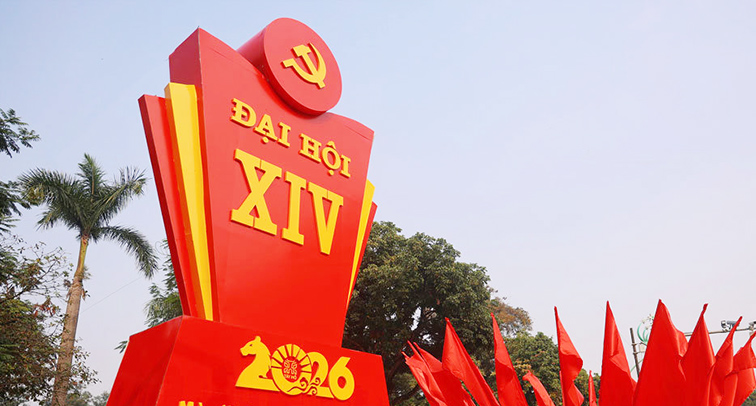 Chào mừng Đại hội đại biểu toàn quốc lần thứ XIV của Đảng